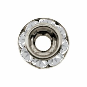 Swarovski 177208 - Rondelle Button - 8mm - Crystal / Rhodium