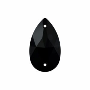 Drop - Sew On - 12 x 7mm - Jet F - ECO Range