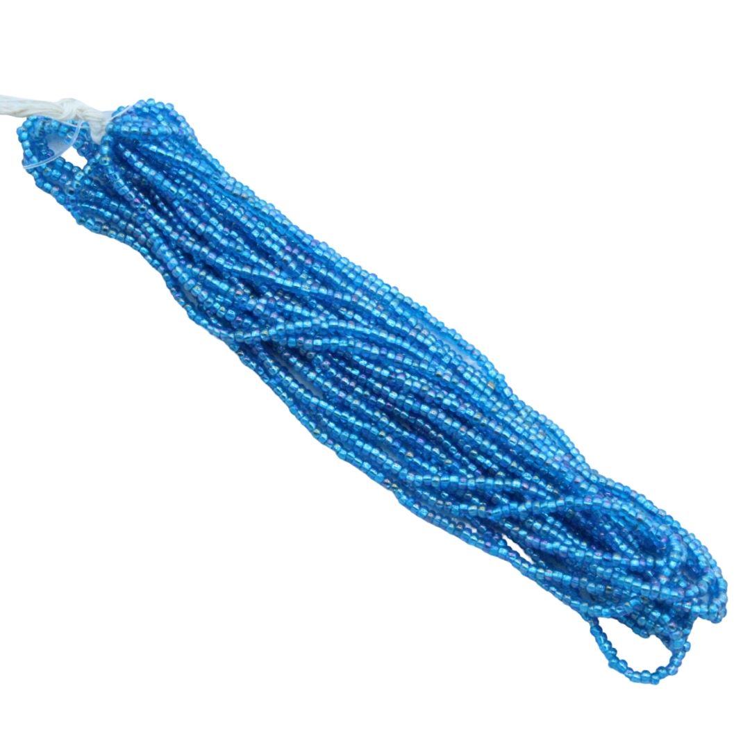 Seed Bead Hank - 11/0 - Preciosa - Dark Aqua Silverlined - 18 grams