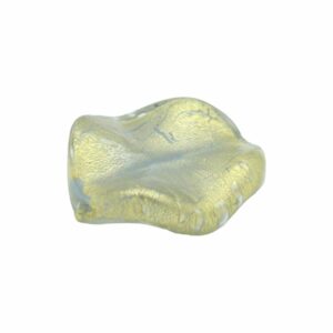 Murano Glass - Wave Coin - 25mm - Light Sapphire / Gold