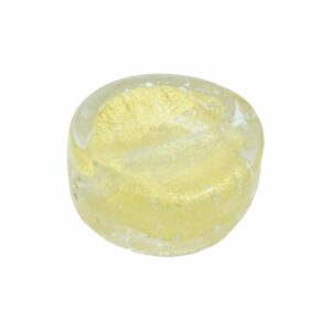 Murano Glass – Coin – 22mm – Clear / Gold