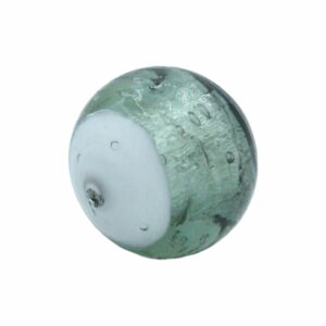 Murano Glass - Round - 20mm - Green / Silver / White / Black