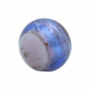 Murano Glass - Round - 20mm - Blue / Silver / Purple