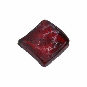 Murano Glass – Flat Diamond – 25mm – Siam / Silver