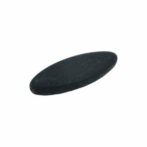 Murano Glass – Flat Oval – 30mm – Matte Black