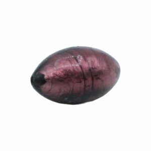 Murano Glass – Oval – 22mm – Amethyst / Silver