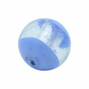 Murano Glass – Round 2 Tone – 18mm – Blue / Silver
