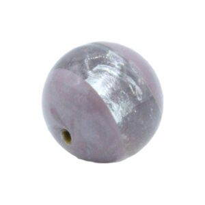 Murano Glass – Round 2 Tone – 18mm – Purple / Silver