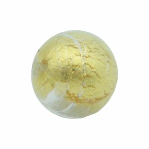 Murano Glass – Round – 16mm – Clear / Gold