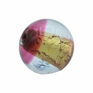 Murano Glass – Round 2 Tone – 18mm – Red / Gold