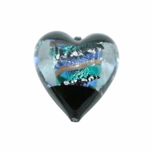 Murano Glass – Heart - Puffy – 40mm – 2 Tone - E