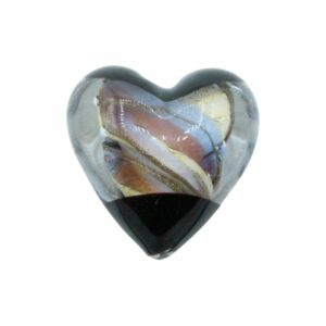 Murano Glass – Heart - Puffy – 40mm – 2 Tone - C