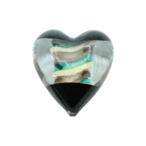 Murano Glass – Heart - Puffy – 40mm – 2 Tone - A