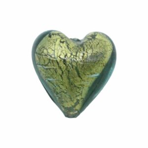 Murano Glass – Heart - Puffy– 20mm – Montana / Gold