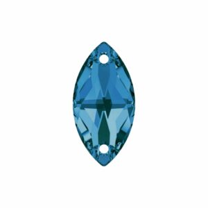 Navette - Sew On - 12 x 6mm - Blue Zircon F - ECO Range