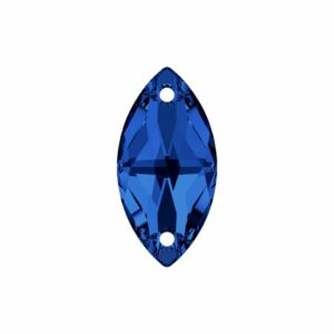 Navette - Sew On - 18 x 9mm - Sapphire F - ECO Range