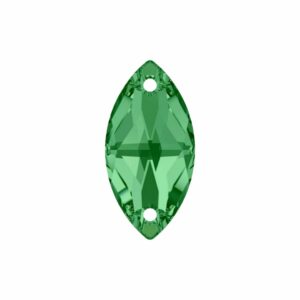 Navette - Sew On - 18 x 9mm - Light Emerald F - ECO Range