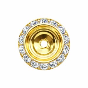 Swarovski 177420 - Rondelle Button - 20mm - Crystal / Gold