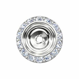 Swarovski 177420 - Rondelle Button - 20mm - Crystal / Rhodium