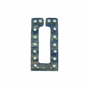 Murano Glass – Pendant - Rectangle / Crystal - 50mm – Ocean Blue