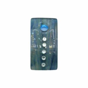 Murano Glass – Pendant - Rectangle / Crystal - 40mm – Ocean Blue