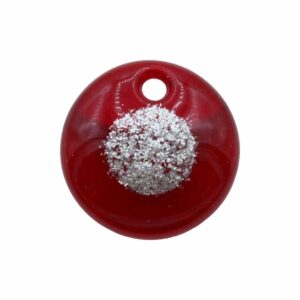 Murano Glass – Pendant - Round - 50mm – Red Magma