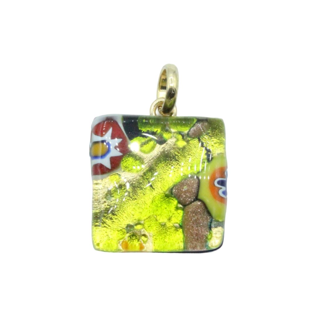 Murano Glass – Pendant - Square - 21mm – E