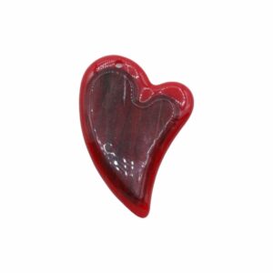 Murano Glass – Pendant - Heart – Layered - 69mm – Red