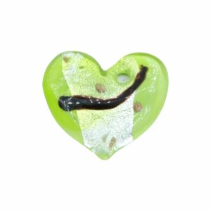 Murano Glass – Pendant - Heart – 56mm – Green