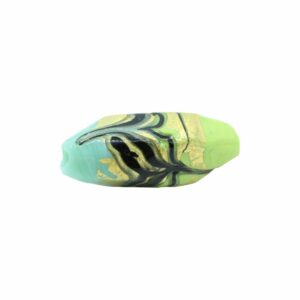 Murano Glass – Polygon Bead - 58mm - Teale / Green