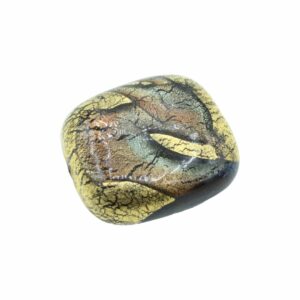 Murano Glass – Bead - Rectangle - 37mm - Olive