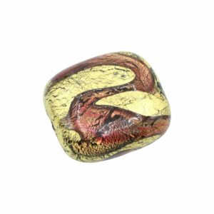 Murano Glass – Bead - Rectangle - 37mm - Colorado Topaz