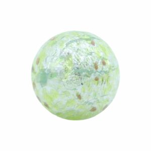 Murano Glass – Round Bead - 24mm - Speckled - Light Green / Silver