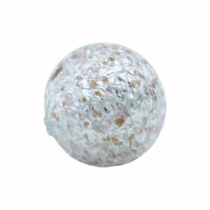 Murano Glass – Round Bead - 24mm - Speckled - Light Purple / Silver