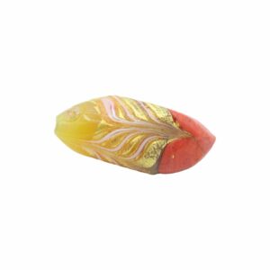 Murano Glass – Cubist Bead - 42mm - Orange / Yellow