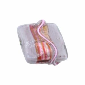 Murano Glass – Puffy Square Bead - 30mm - Light Purple