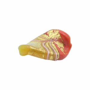 Murano Glass – Twist Oval Bead - 43mm - Orange