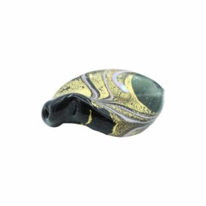 Murano Glass – Twist Oval Bead - 43mm - Black