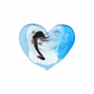 Murano Glass – Pendant - Heart – 40mm – Blue