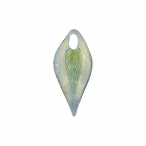 Murano Glass – Pendant - Leaf - 85mm – Blue / Green / Gold