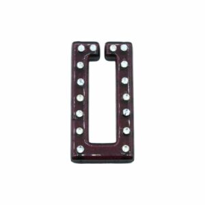 Murano Glass – Pendant - Rectangle / Crystal - 50mm – Maroon