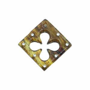 Murano Glass – Pendant - Diamond / Clover / Crystal - 50mm – Luminous Green