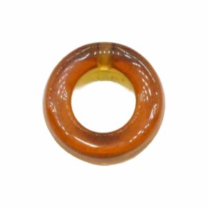 Murano Glass – Ring / Hole - 18mm - Amber