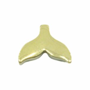 Whale Tail Bead - Stainless Steel - Gold - 14mm