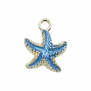 Starfish Charm - 19mm - Gold / Blue