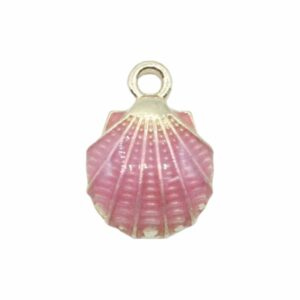 Shell Charm - 18mm - Gold / Pink