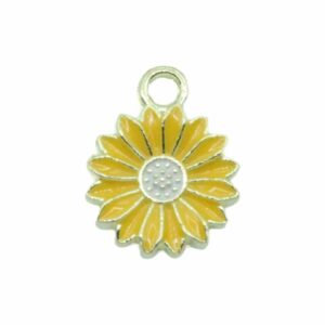Flower Charm - 17mm - Gold
