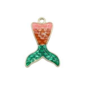 Mermaid Tail Charm - 27mm - Gold / C