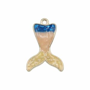 Mermaid Tail Charm - 27mm - Gold / B