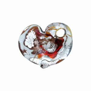 Murano Glass – Pendant - Twist Heart - 40mm - A